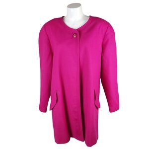 Vintage Fuchsia Long Blazer Coat